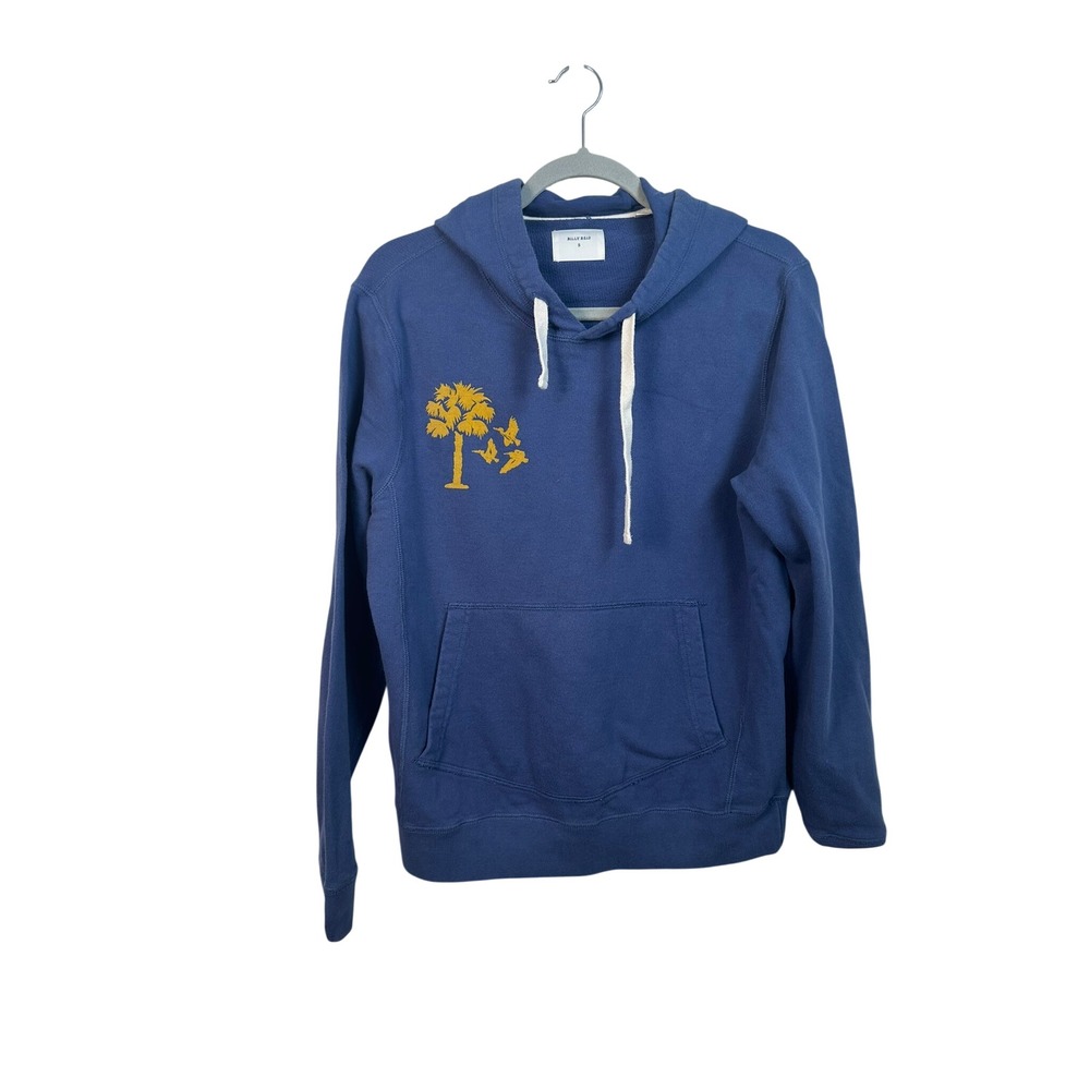 Billy Reid Hoodie Women Small Blue Excellent Graphic Palm Tree Pullover Canada